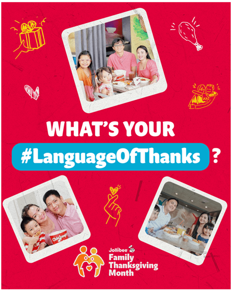 Jollibee Encourages People To Show Gratitude Through Actions This Family Thanksgiving Month