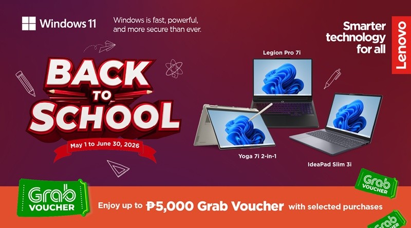 Lenovo Makes Back-To-School Shopping More Rewarding With Grab Vouchers up to ₱5,000