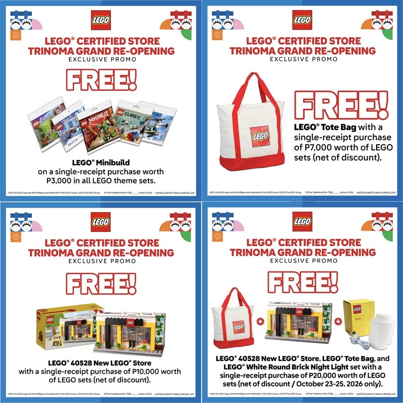 It’s Back: LEGO Certified Store Reopens at TriNoma This October